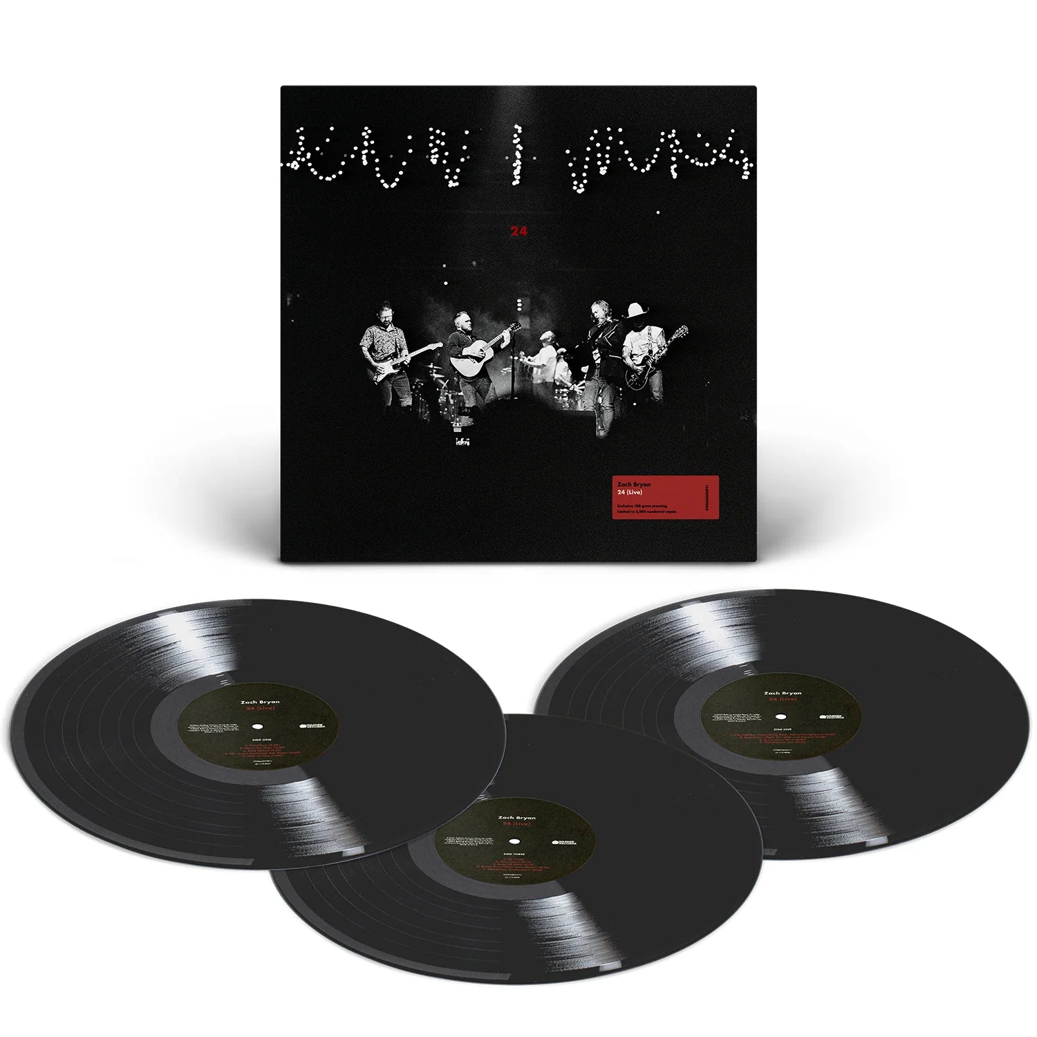 Zach Bryan 24 Live 3LP stamped numbered Limited edition vinyl 1/2500 - Spin City Records