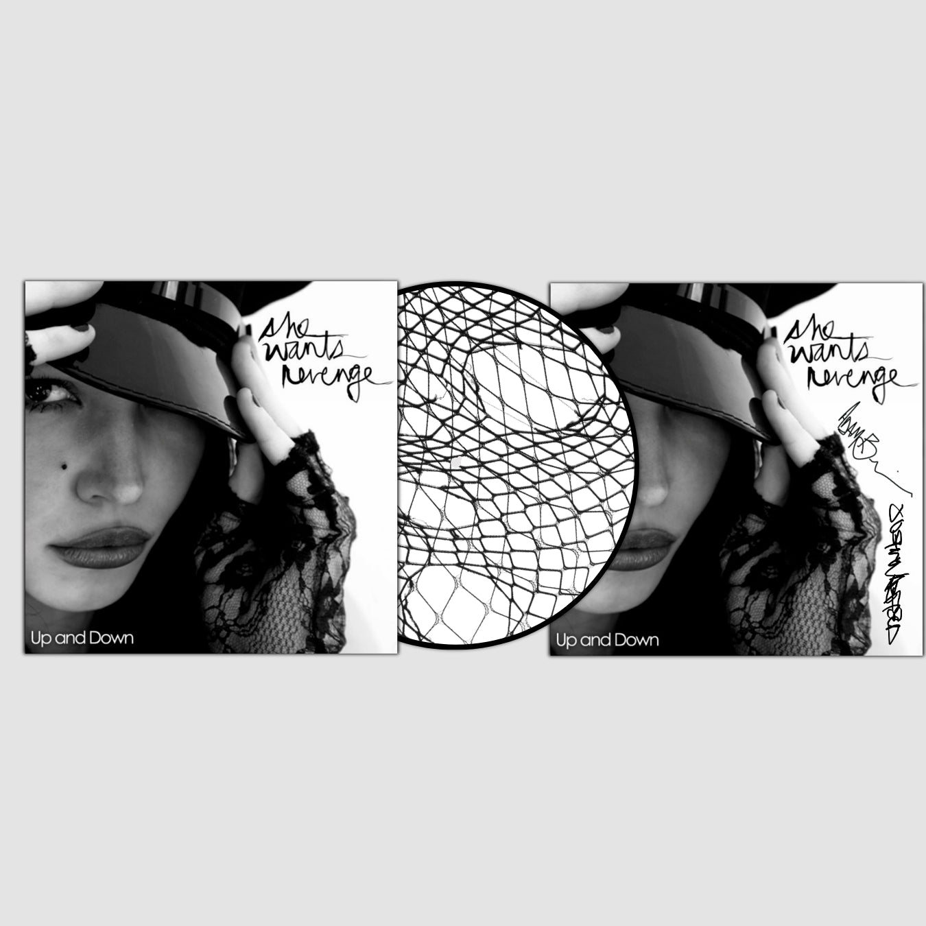 SHE WANTS REVENGE: Up and Down VV Exclusive Fishnet Picture Vertigo Vinyl /600 w/ Signed Art Card