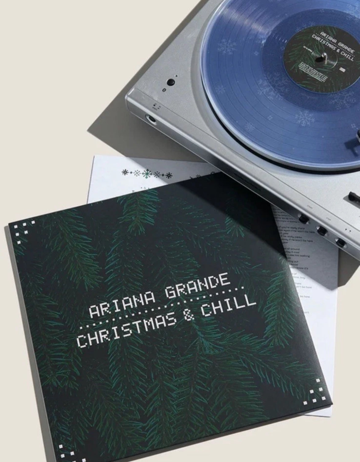 Ariana Grande Christmas & Chill 10th Anniversary LP - Clear w/ Snowflake Etching