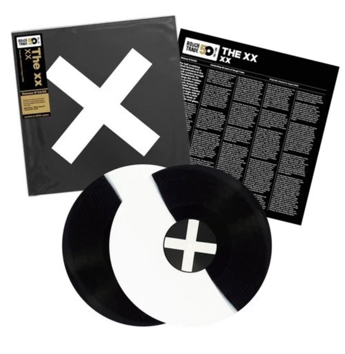 The XX - XX Rough Trade 50th Anniversary Black and White Split Vinyl 2LP /2000