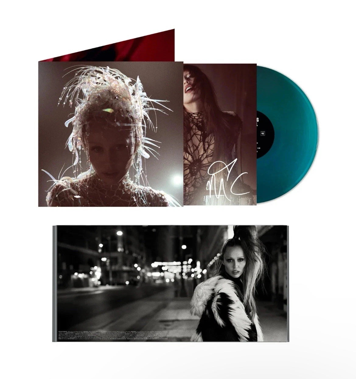 Miley Cyrus Something Beautiful Sea Blue Vinyl SIGNED Insert - Spin City Records