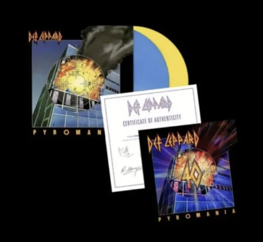 Def Leppard - Pyromania 40 Color Vinyl 2LP & Signed Autographed COA Preorder - Spin City Records