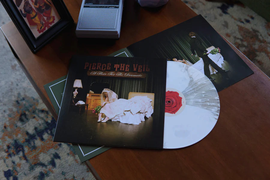 Pierce The Veil A Flair For The Dramatic Cloudy Clear White Butterfly Splatter Vinyl - Spin City Records