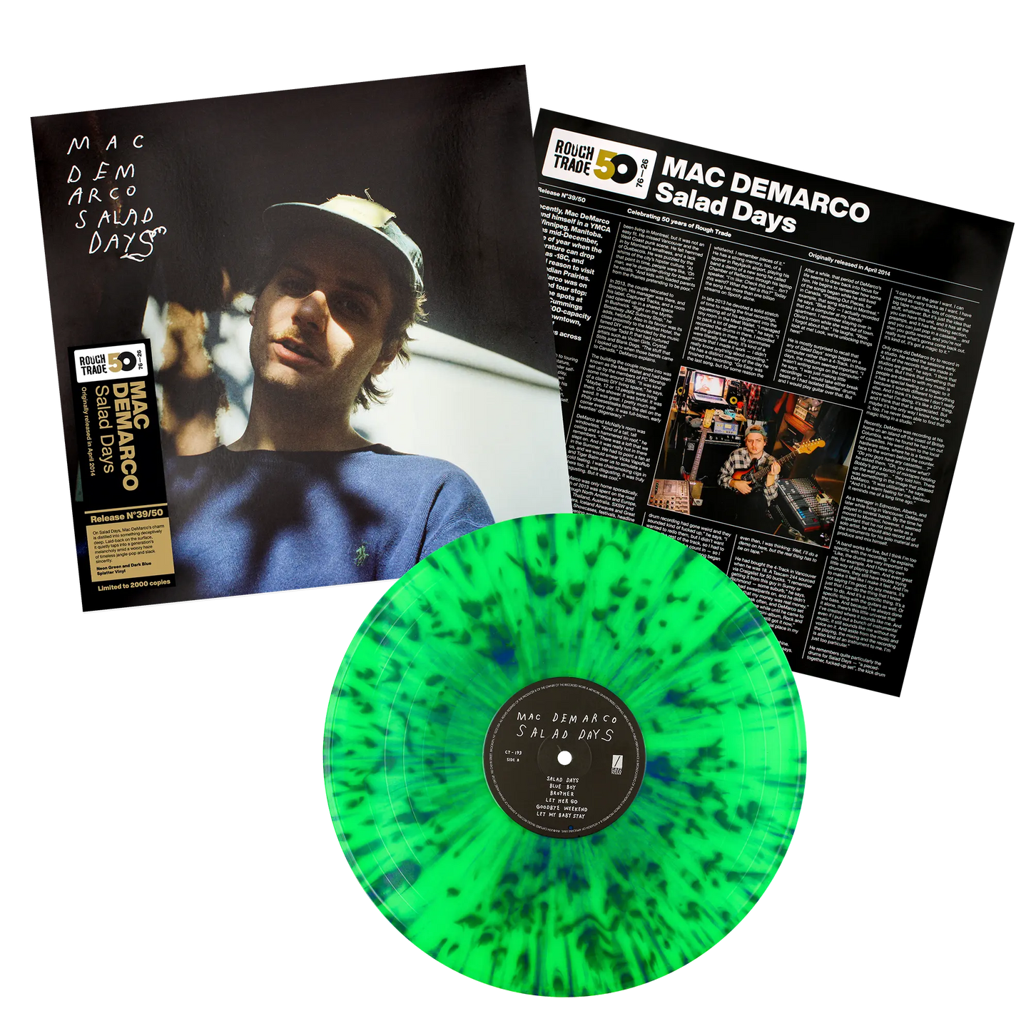 Mac DeMarco - Salad Days Vinyl Rough Trade 50th Green & Blue Splatter /2000