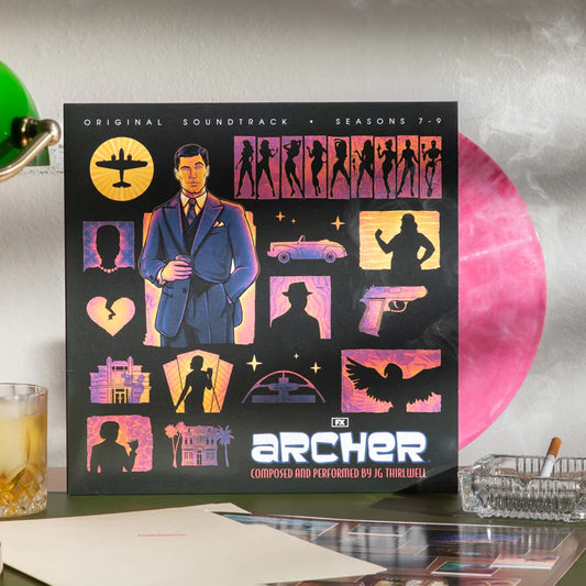 Archer Original Soundtrack Seasons 7-9 Marschino Red Vinyl LP Record Thirlwell - Spin City Records