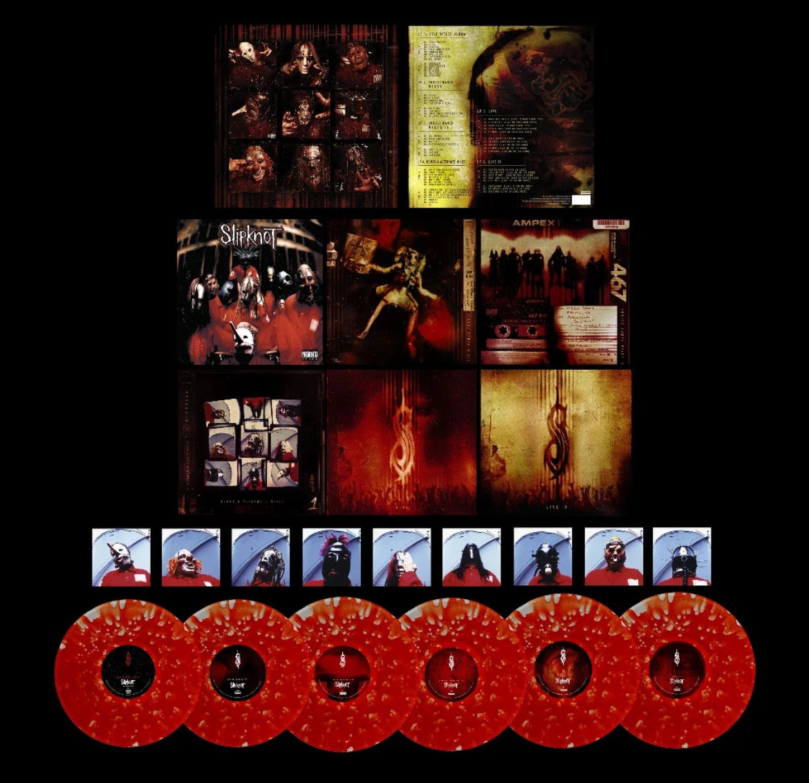 SLIPKNOT 6LP 25th Anniversary Blood Splatter Box Set Limited /1899 Preorder - Spin City Records