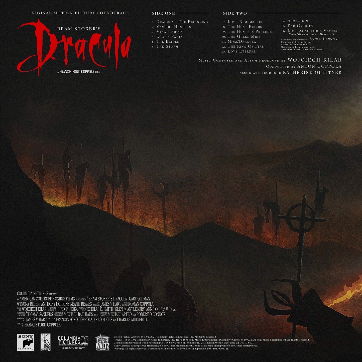 Bram Stoker's DRACULA Soundtrack LP Record ECO Colored Vinyl MONDO NEW - Spin City Records