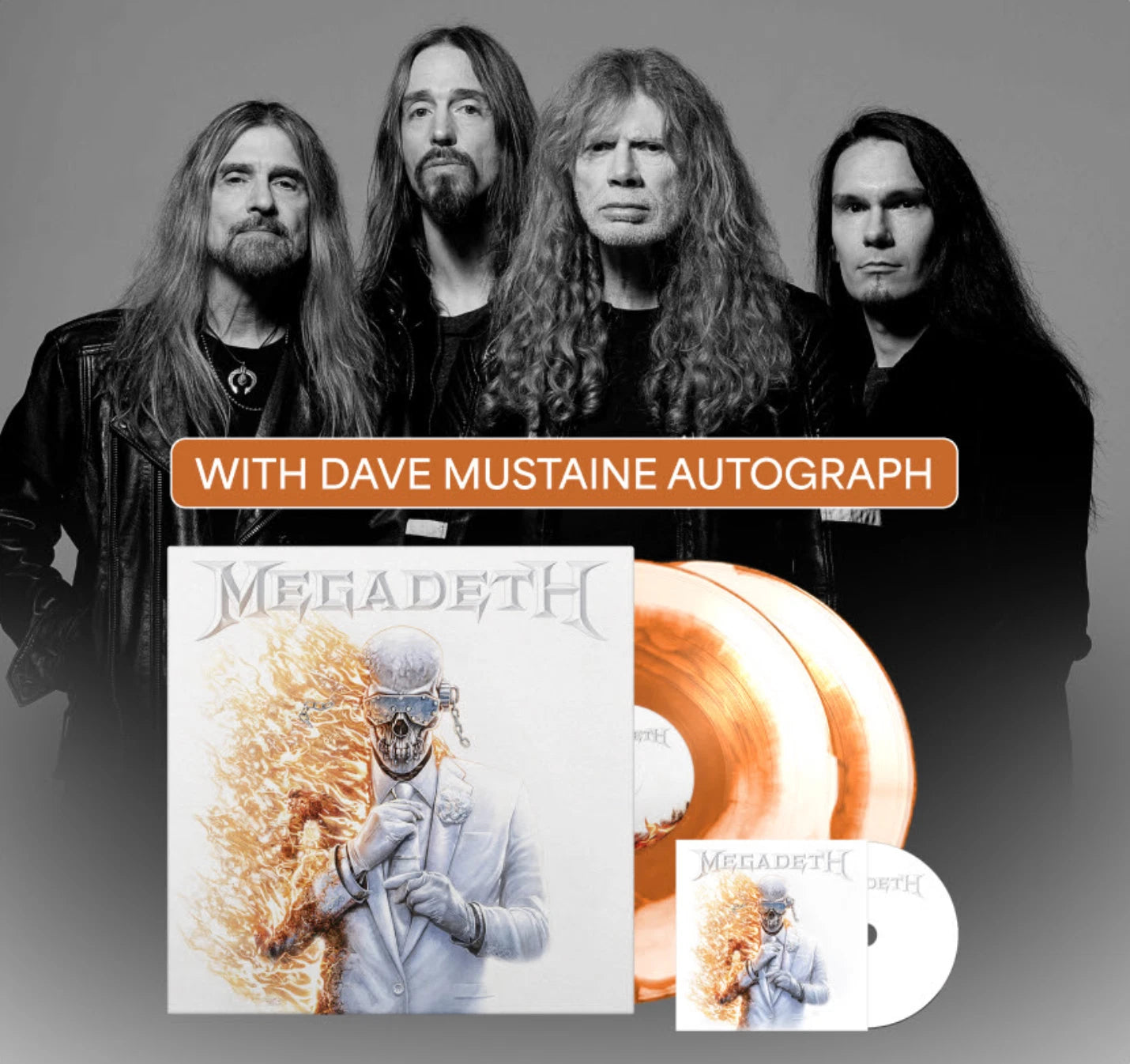 Megadeth TSL Exclusive Megadeth Blaze LP Signed - Spin City Records