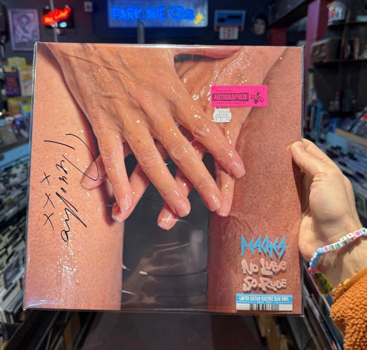 PEACHES No Lube So Rude LP SIGNED Autographed Electric Blue Vinyl - Spin City Records