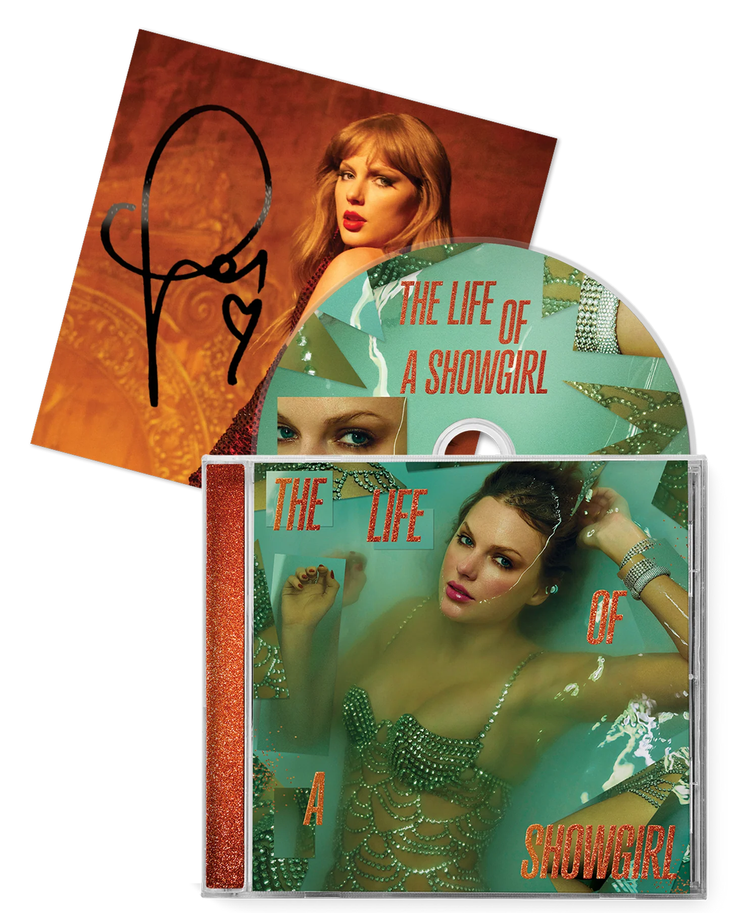 TAYLOR SWIFT - THE LIFE OF A SHOWGIRL CD + HAND SIGNED PHOTO 3