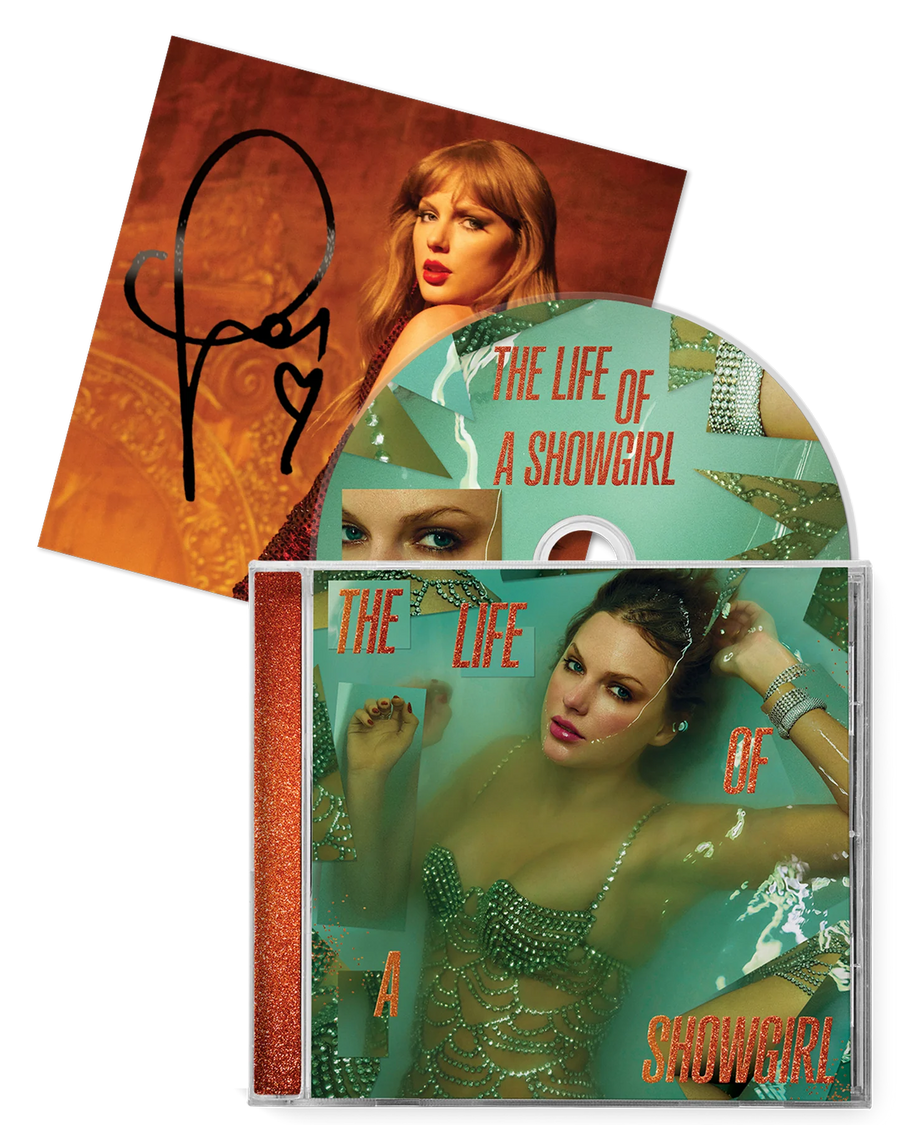 TAYLOR SWIFT - THE LIFE OF A SHOWGIRL CD + HAND SIGNED PHOTO 3