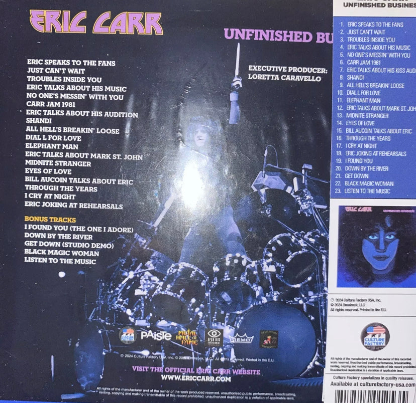 Eric Carr - Unfinished Business CD RSD 2024 Record Store Day KISS Vinyl - Spin City Records