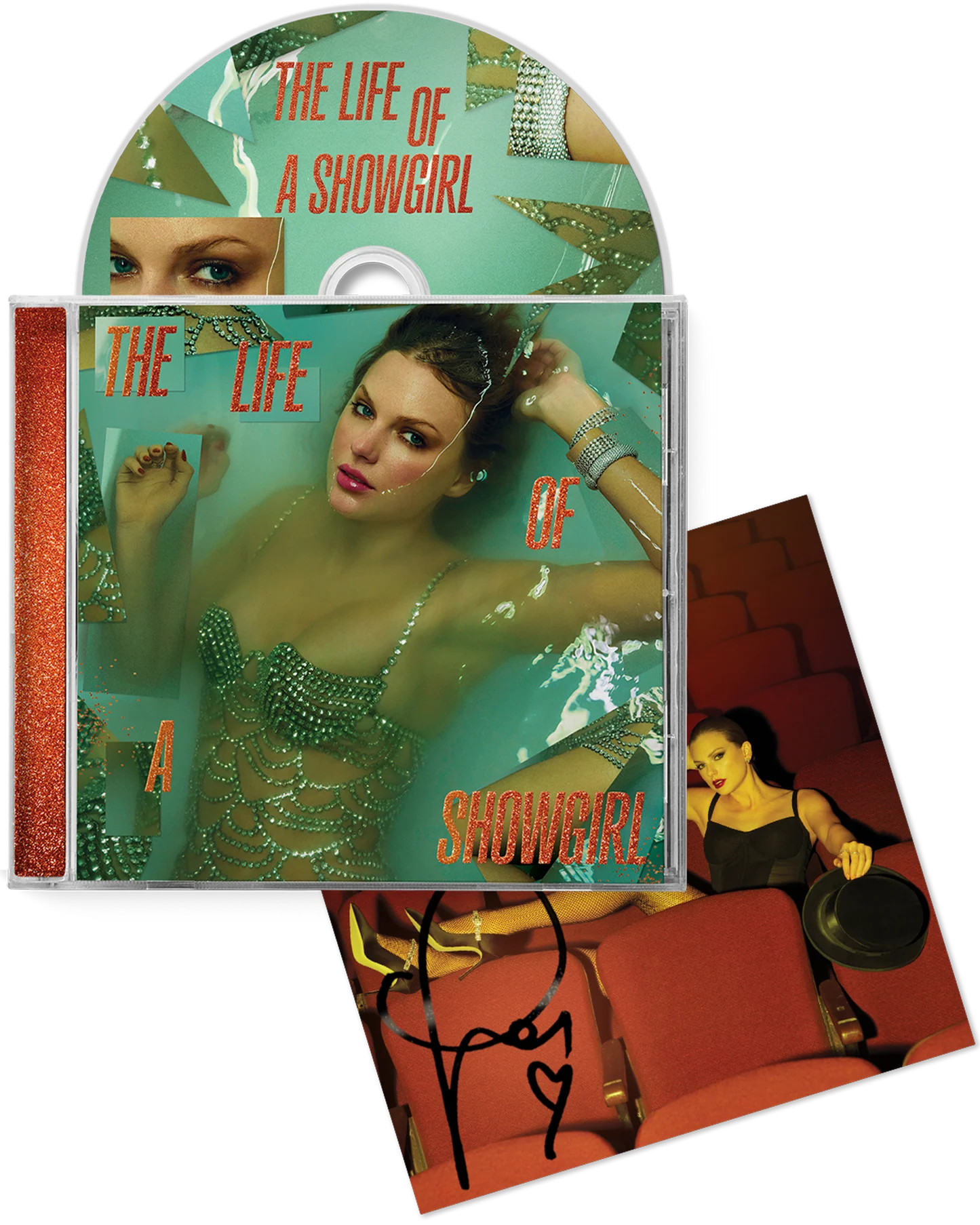 TAYLOR SWIFT - THE LIFE OF A SHOWGIRL CD + HAND SIGNED PHOTO 4