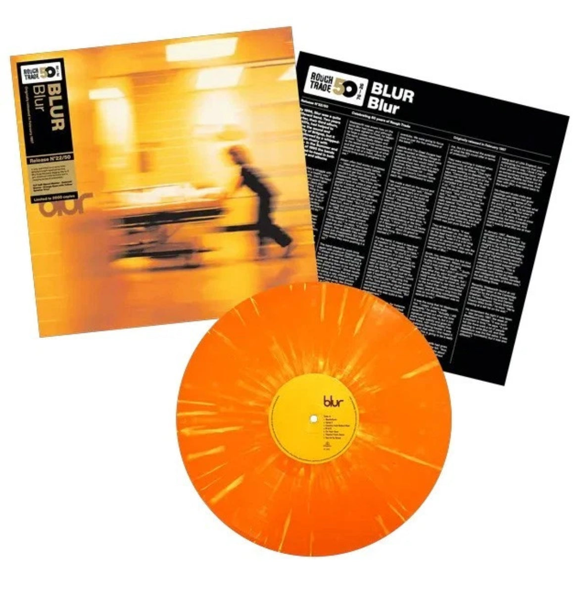 Blur - Blur - Orange w/ Yellow Splatter Vinyl - Rough Trade 50