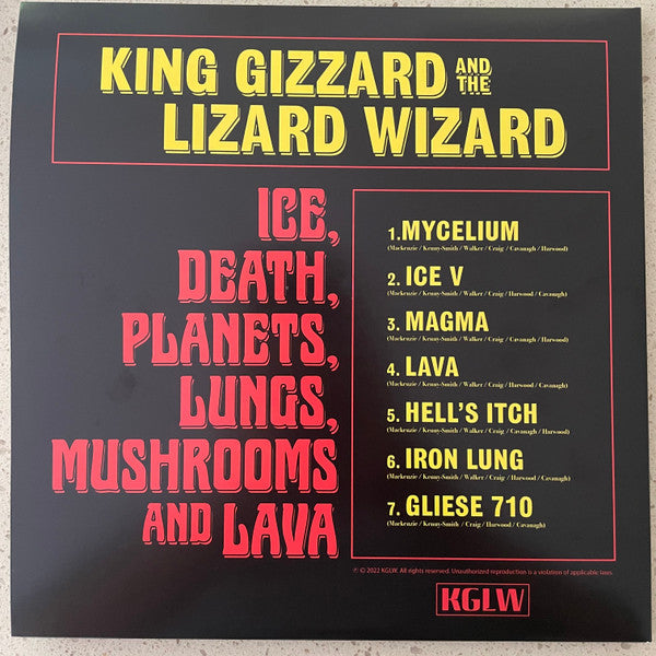 King Grizzard - Ice, Death, Planets, Lungs, Mushrooms and Lava Ice vinyl - Spin City Records