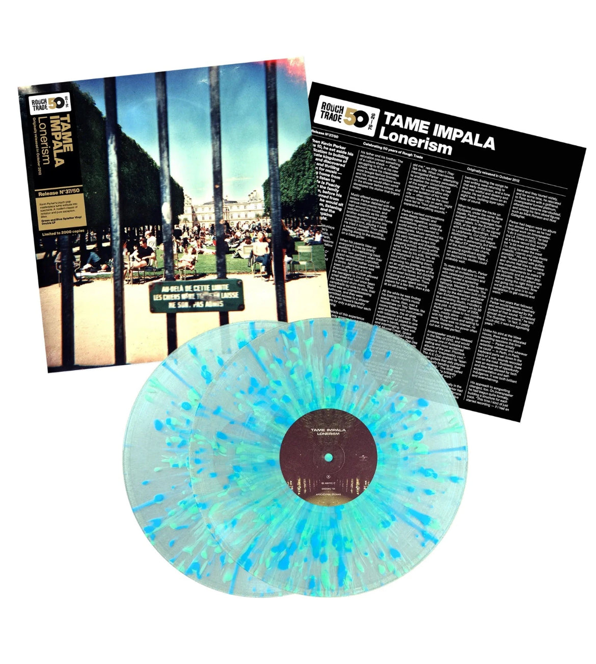Tame Impala Lonerism Rough Trade 50th Vinyl Album 2LP Blue Green Splatter Record