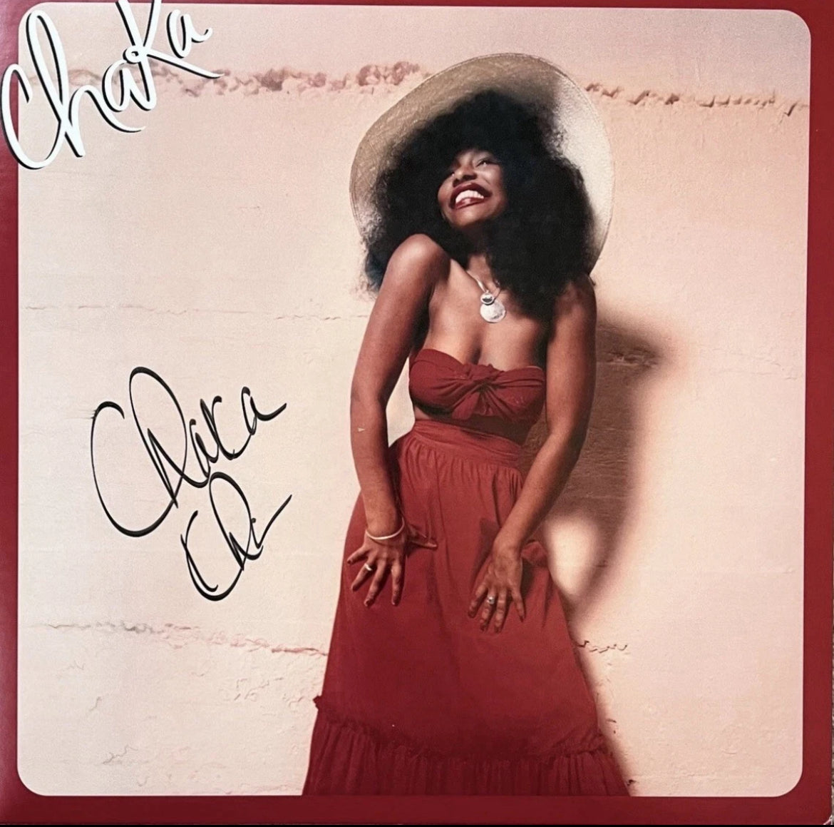 CHAKA KHAN Chaka LP Hand SIGNED AUTOGRAPHED COVER Vinyl Record