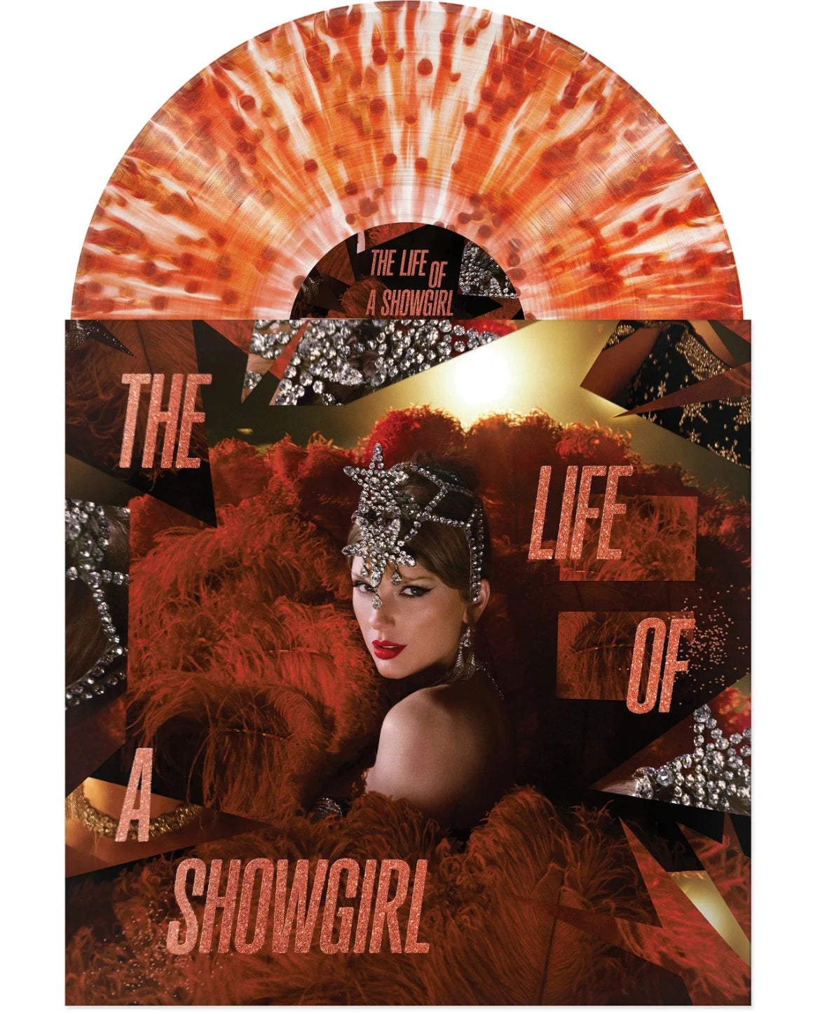 Taylor Swift The Life Of A Showgirl: The Tiny Bubbles In Champagne Red Lipstick Vinyl - Spin City Records