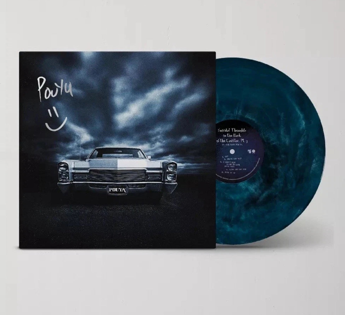 Pouya SIGNED Suicidal Thoughts in the Back Cadillac Pt.3 Marble Vinyl Preorder - Spin City Records