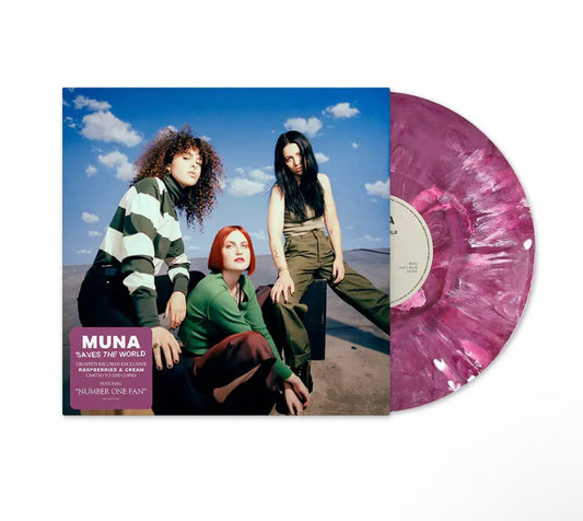 MUNA - "Saves The World"  Raspberries And Cream #/2000 PREORDER - Spin City Records
