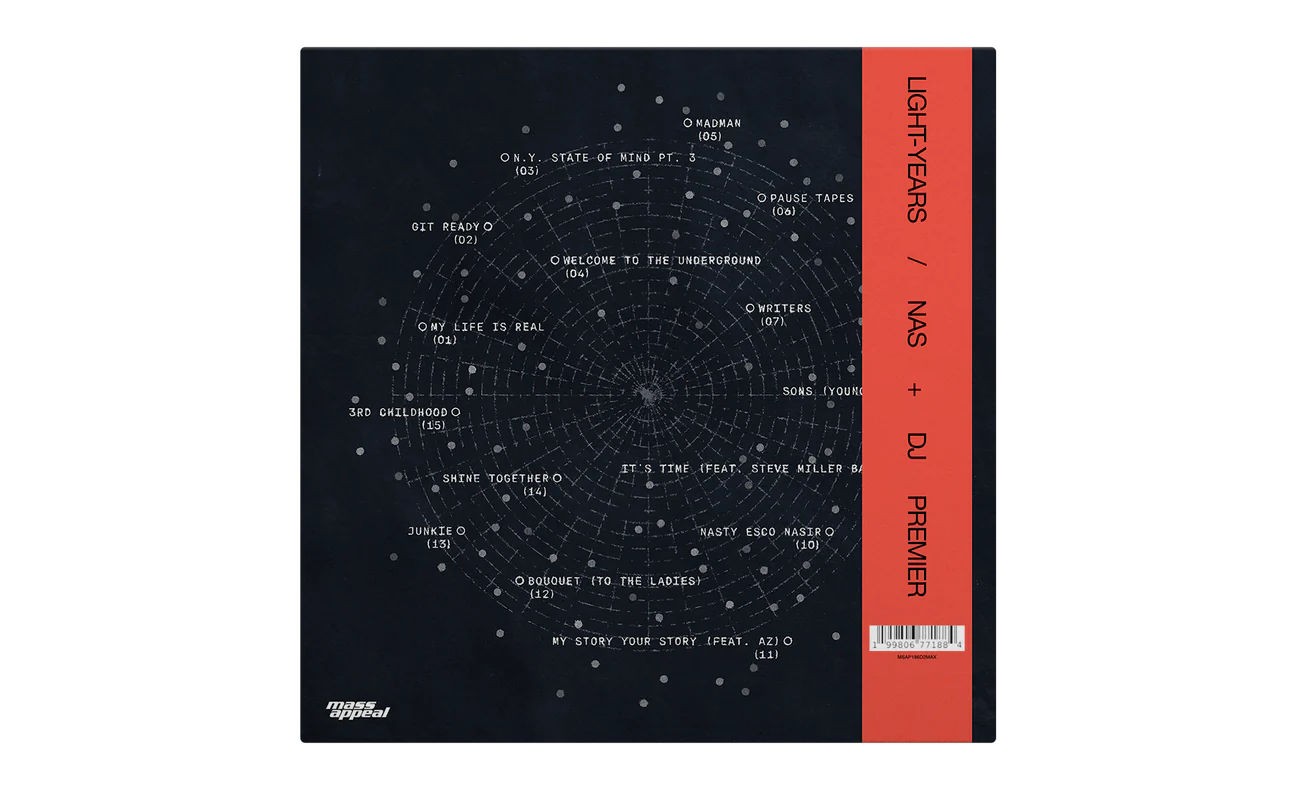 Nas & DJ Premier - Light-Years 2xLP Vinyl Limited Edition Signed White Eclipse Variant /500 Preorder - Spin City Records