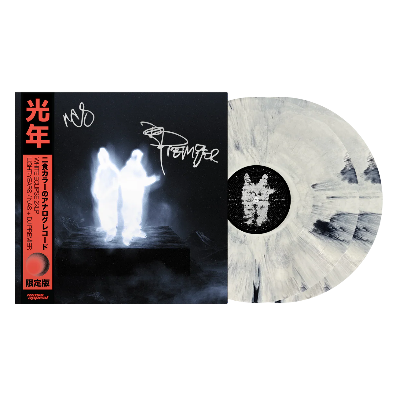 Nas & DJ Premier - Light-Years 2xLP Vinyl Limited Edition Signed White Eclipse Variant /500 Preorder - Spin City Records