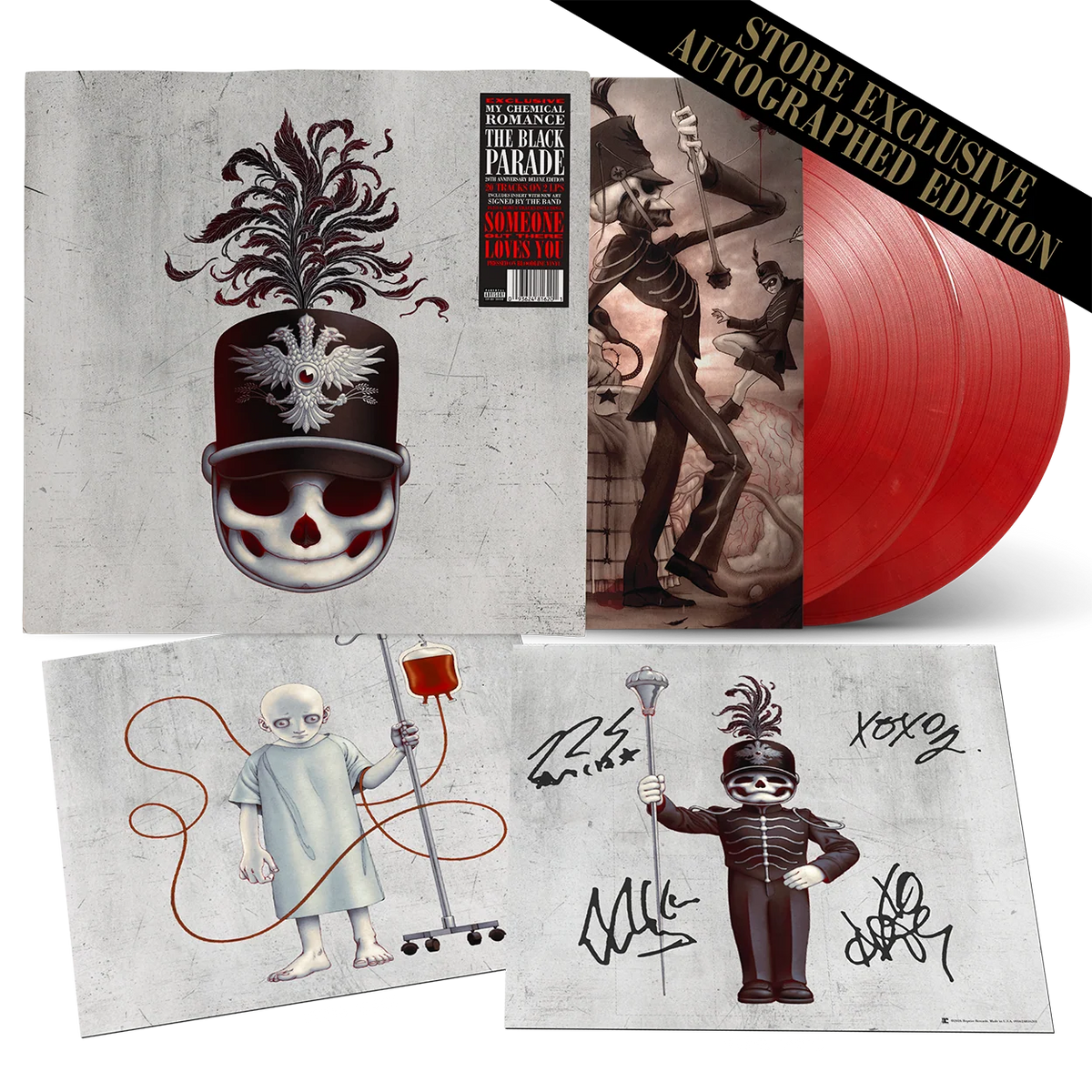 MCR The Black Parade 20th Ann. Deluxe Edition Exclusive Signed Red Vinyl Preorder