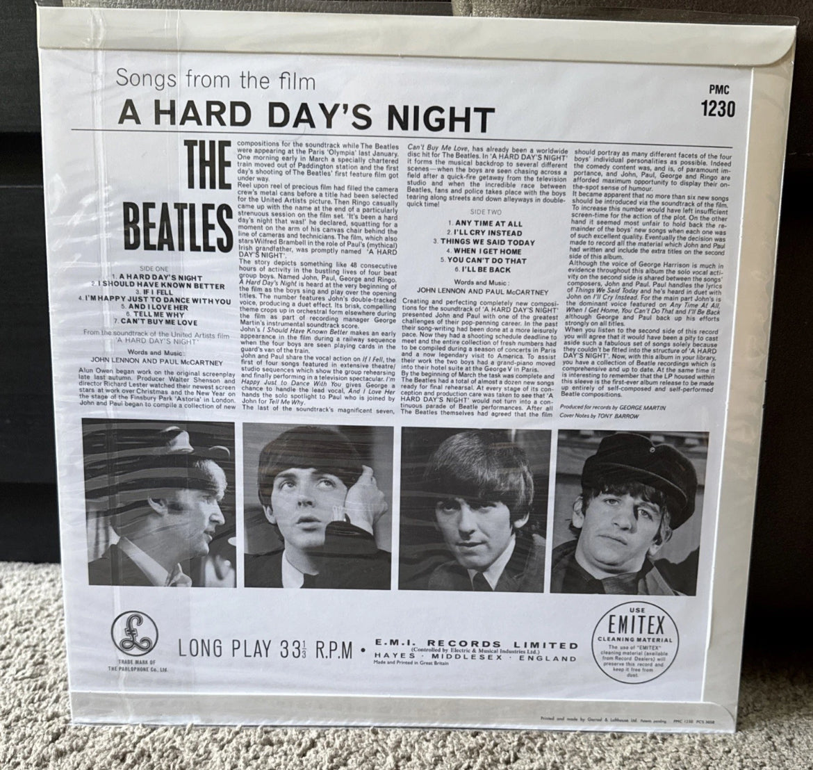 THE BEATLES IN MONO A Hard Day’s Night MONO 180g VINYL LP from 2025 Mono Box Set - Spin City Records