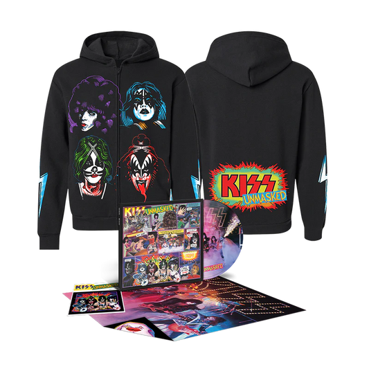 KISS Unmasked 45th Anniversary Picture Disc Limited Edition + Unmasked Zip Hoodie - Spin City Records