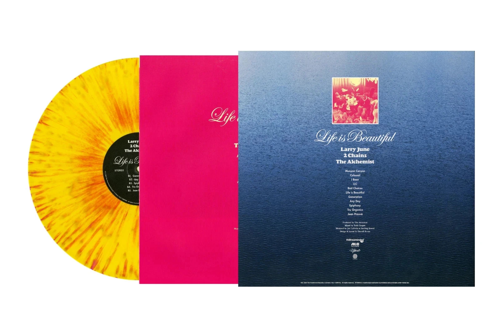 LARRY JUNE 2 CHAINZ THE ALCHEMIST Life Is Beautiful GetOnDown Vinyl /500 - Spin City Records