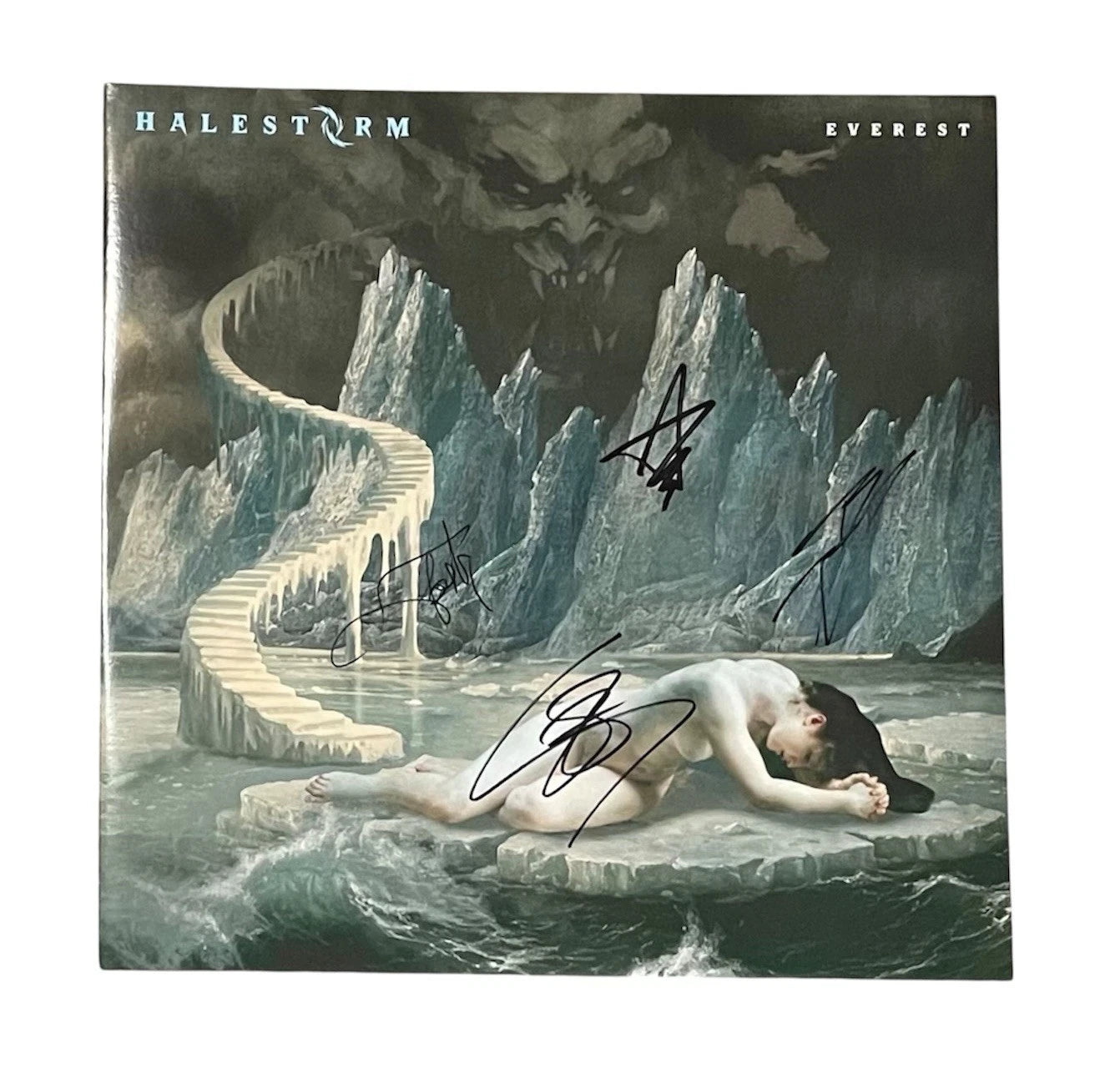 Halestorm Band Signed Autographed Everest Pink Vinyl Record On Cover - Spin City Records